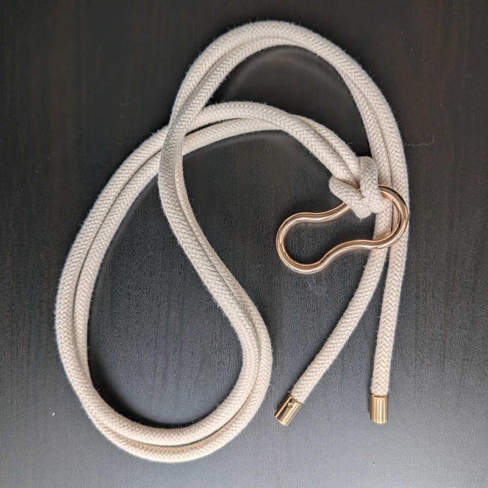 Gold And Cream Rope Belt